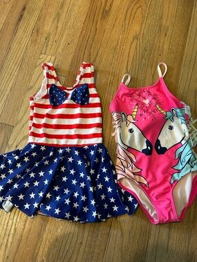 Cat & Jack Pink unicorn Swimsuit